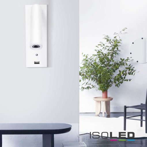 LED olvasólámpa, 3W, fehér, USB A töltoaljzattal, melegfehér, 3 fokozatban dimmelheto