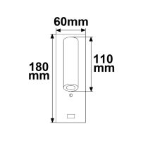 LED olvasólámpa, 3W, fehér, USB A töltoaljzattal, melegfehér, 3 fokozatban dimmelheto