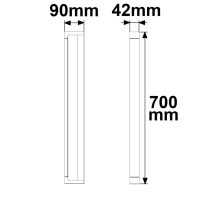 LED fali lámpa, forgatható, 20W, fekete, ColorSwitch 2700|3000|4000K