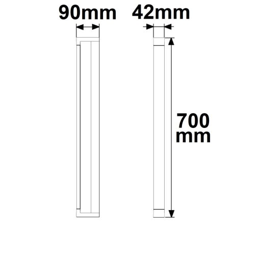 LED fali lámpa, forgatható, 20W, fekete, ColorSwitch 2700|3000|4000K