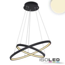 LED fügesztett lámpa Ring 18W+23W, fekete, meleg fehér