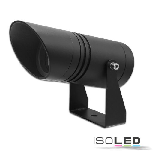 LED kerti reflektor, kerek, rozsdamentes acél, fekete, 12-24V, IP65, 6W, 30°, meleg fehér