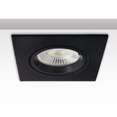  Beépíthési keret négyszögletes , 68 mm-es kivágással, fekete, GU10/MR16 spotokhoz