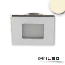 LED bútorba süllyesztett szpot MiniAMP ALU csiszolt, szögletes, 3W, 120°, 24V DC meleg fehér, dimm