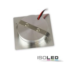 LED bútorba süllyesztett szpot MiniAMP ALU csiszolt, szögletes, 3W, 120°, 24V DC meleg fehér, dimm