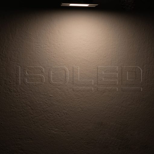 LED bútorba süllyesztett szpot MiniAMP ALU csiszolt, szögletes, 3W, 120°, 24V DC meleg fehér, dimm