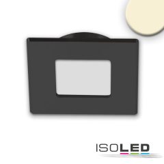   LED bútorba süllyesztett szpot MiniAMP fekete, szögletes, 3W, 120°, 24V DC meleg fehér, dimmelheto