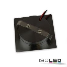 LED bútorba süllyesztett szpot MiniAMP fekete, szögletes, 3W, 120°, 24V DC meleg fehér, dimmelheto