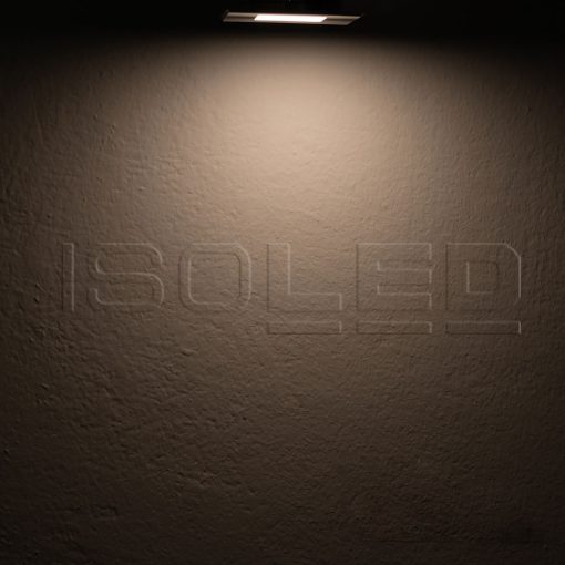 LED bútorba süllyesztett szpot MiniAMP fekete, szögletes, 3W, 120°, 24V DC meleg fehér, dimmelheto