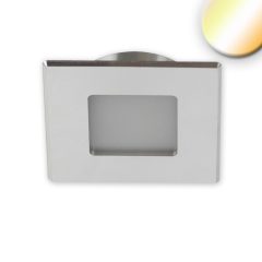   LED bútorba süllyesztett szpot MiniAMP ALU csiszolt, szögletes, 3W, 120°,12V DC meleg fehér, dimm