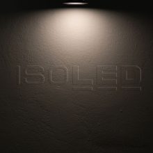 LED bútorba süllyesztett szpot MiniAMP, fekete, kerek, 3W, 120°, 24V DC, meleg fehér 3000K, dimm