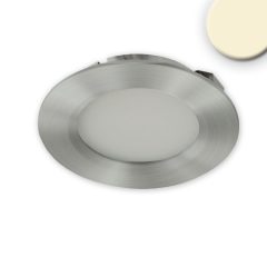   LED bútorba süllyesztett szpot Mini AMP ALU csiszolt, kerek, 3W, 120°, 12V DC meleg fehér 3000K, dimm