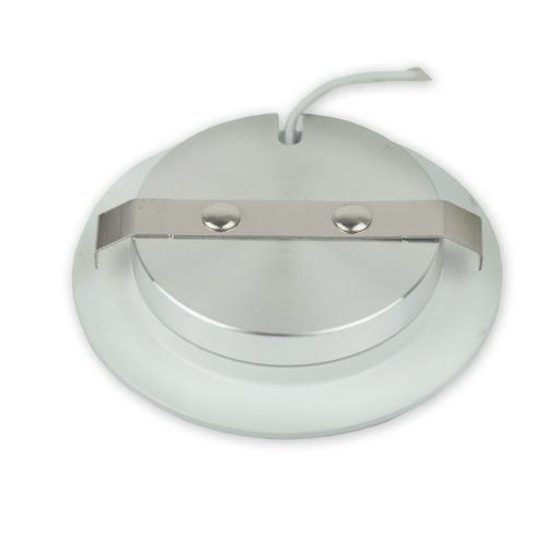 LED bútorba süllyesztett szpot Mini AMP ALU csiszolt, kerek, 3W, 120°, 12V DC meleg fehér 3000K, dimm