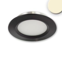   LED bútorba süllyesztett szpot Mini AMP fekete, kerek, 3W, 120°, 12V DC, meleg fehér 3000K,dimmelheto