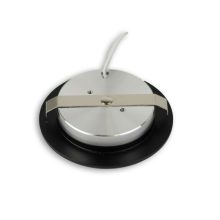 LED bútorba süllyesztett szpot Mini AMP fekete, kerek, 3W, 120°, 12V DC, meleg fehér 3000K,dimmelheto