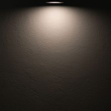 LED bútorba süllyesztett szpot Mini AMP fekete, kerek, 3W, 120°, 12V DC, meleg fehér 3000K,dimmelheto