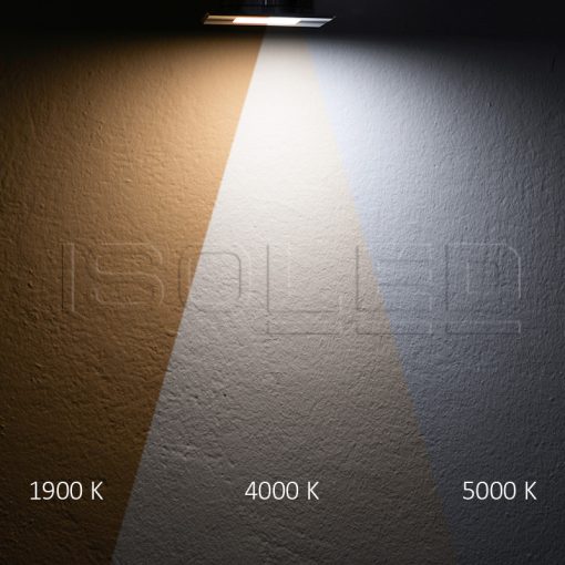 LED bútorba süllyesztett szpot MiniAMP ALU csiszolt, szögletes, 3W, 120°, 24V DC fehér din., dimm
