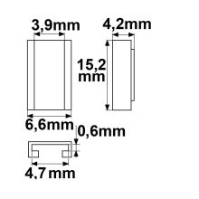 Érinto kábelcsatlakozó univerzális (max. 5A) K2-25 2 pólusú IP20 flexszalagokhoz, 5mm szélesség
