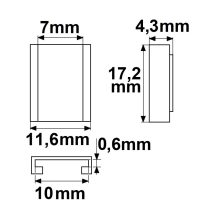 Érintkezo összeköto univerzális (max. 5A) K2-310-V2 3 pólusú IP20 flexszalagokhoz, 10 mm szélesség