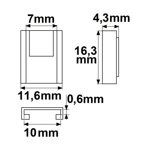 Érintkezo összeköto kábellel univerzál (max 5A) K2-310-V2 3 pól. IP20 flexszalagokhoz, 10mm szél.