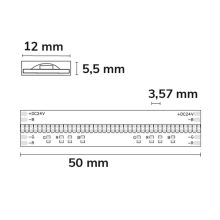 LED AQUA COB RGB lineáris flexibilis szalag, 24V, 14,4W, IP68, 840 LED/m