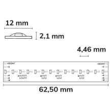 LED COB RGB+WW Linear flexibilis szalag, 24V, 20W, IP20, 896 LED/m