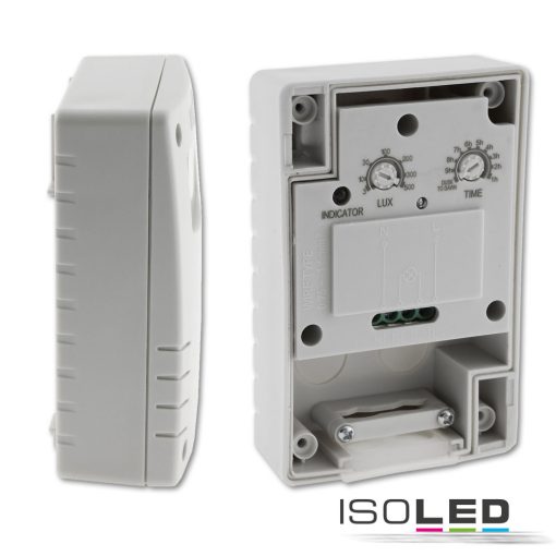 Szürkületkapcsoló 230V, max. 10A, 3-500Lux, IP54, felszíni felszerelés