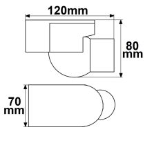 PIR mozgásérzékelo fehér, 230V, max. 4A, 180°, max. 10m érzékelési sugár, IP44, felszíni felszerelés