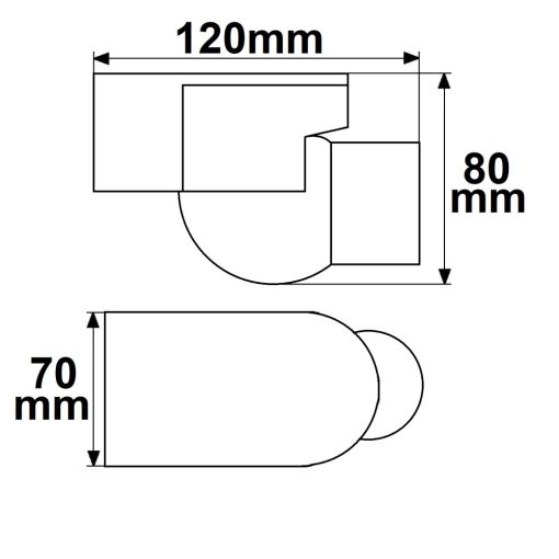 PIR mozgásérzékelo fehér, 230V, max. 4A, 180°, max. 10m érzékelési sugár, IP44, felszíni felszerelés