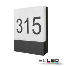 LED házszámlámpa, 10W, IP54, fekete, meleg fehér