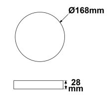 LED átszerelo áramköri lap 168mm, 16W, tartó mágnessel, meleg fehér