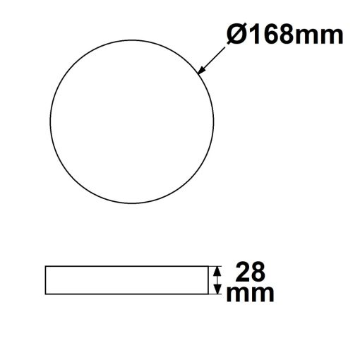 LED átszerelo áramköri lap 168mm, 16W, tartó mágnessel, meleg fehér