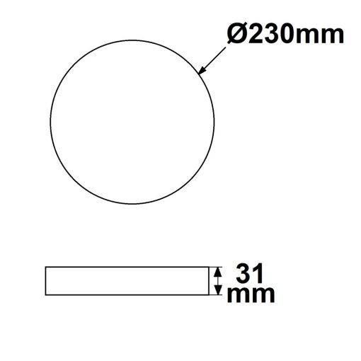 LED átszerelo áramköri lap 230mm, 24W, tartó mágnessel, meleg fehér