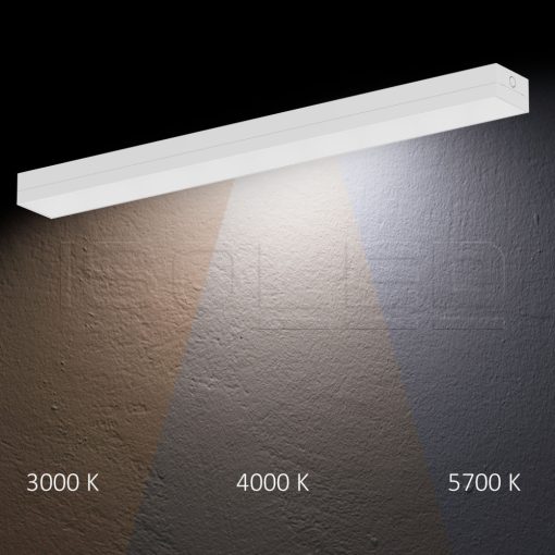 LED lineáris lámpa, fehér, 150cm, 45W, Colorswitch 3000|4000|5700K, dimmelheto
