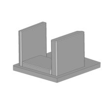 EC220 végfedél  UP10 LED-es csempeprofilhoz