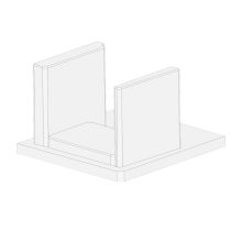 EC220 fehér végfedél  UP10 LED-es csempeprofilhoz