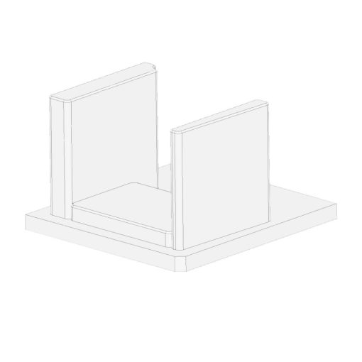 EC220 fehér végfedél  UP10 LED-es csempeprofilhoz