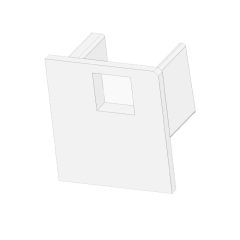   EC221 fehér végfedél  UP10 LED-es csempeprofilhoz, kábelbevezetéssel