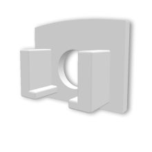 EC226 végfedél MAXI-AB V2 profilhoz, fehér, kábelbevezetéssel, 1 db