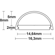 Fedél COVER26 opál/szatén 145 cm T5/T8 átszerelo áramköri lapoz
