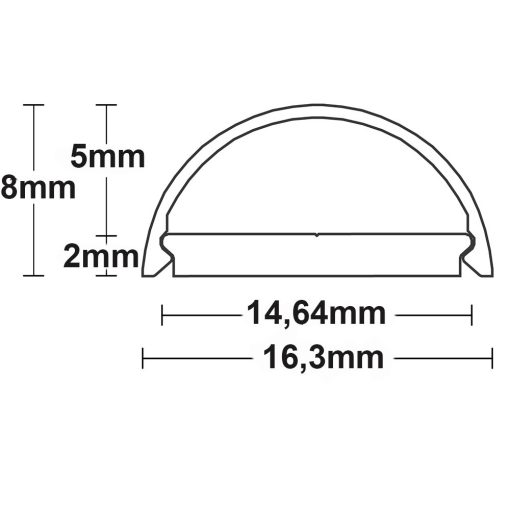 Fedél COVER26 opál/szatén 145 cm T5/T8 átszerelo áramköri lapoz