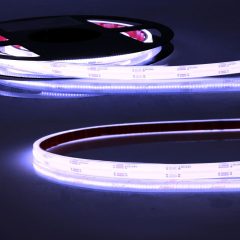   LED HT RGB COB flex. szalag 100°C környezeti homérsékletig, 24V DC, 14,4W, IP68, 5m tekercs 540 LED/m