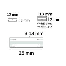 LED HT927/960 CCT flexibilis szalag 100°C-os környezethez, 24V DC, 10W|10W, IP68, 5m, 640 LED/m