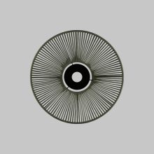 Lampshade 3913/50 Textured Black/Alga D500xH50 mm + Black Textured Metal Disc