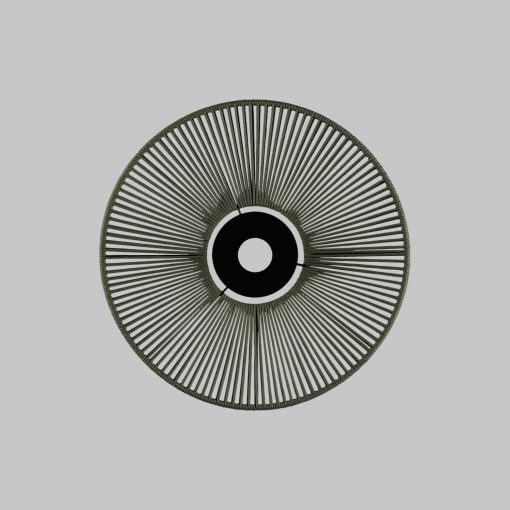 Lampshade 3913/50 Textured Black/Alga D500xH50 mm + Black Textured Metal Disc