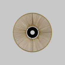 Lampshade 3913/50 Textured Black/Sand D500xH50 mm + Black Textured Metal Disc