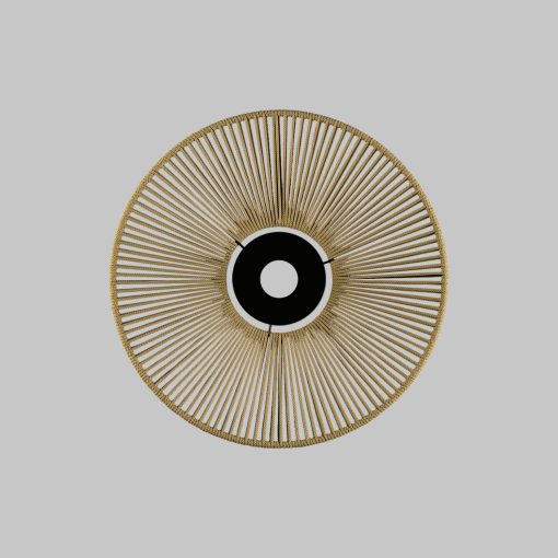 Lampshade 3913/50 Textured Black/Sand D500xH50 mm + Black Textured Metal Disc