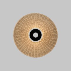   Lampshade 3913/50 Natural Rattan D500xH50 mm + Black Textured Metal Disc