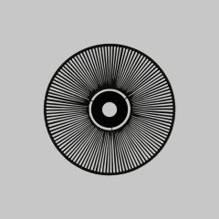   Lampshade 3913/50 Textured Black/Black D500xH50 mm + Black Textured Metal Disc
