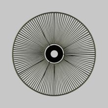 Lampshade 3913/70 Textured Black/Alga D680xH70 mm + Black Textured Metal Disc
